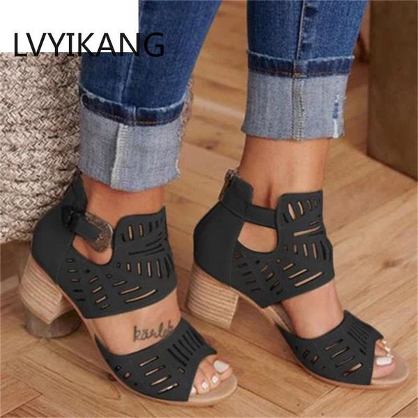 women sandals high heel gladiator buckle strap fashion shoes woman sandalias mujer 2020 summer ladies sandals plus size 35-43, Black
women sandals high heel gladiator buckle strap fashion shoes woman sandalias mujer 2020 summer ladies sandals plus size 35-43, Black