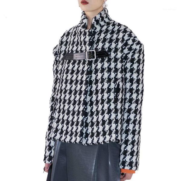 women's wool & blends tvvovvin women woolen coat patchwork plaid vintage warm overcoat casual short winter s8da1, Black
women's wool & blends tvvovvin women woolen coat patchwork plaid vintage warm overcoat casual short winter s8da1, Black