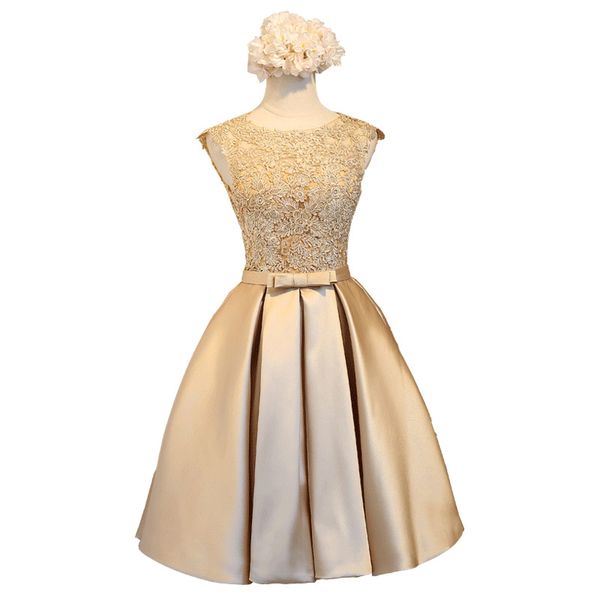 robe de soiree short lace golden a line o neck formal evening dresses banquet vestido de festa party dress prom dresses, Black;red
robe de soiree short lace golden a line o neck formal evening dresses banquet vestido de festa party dress prom dresses, Black;red