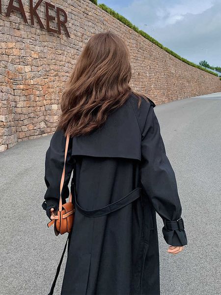 autumn new british ol solid color temperament commuter thin fashion female women's long trench coat outwear, Black;white
autumn new british ol solid color temperament commuter thin fashion female women's long trench coat outwear, Black;white