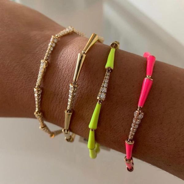 charm bracelets rainbow neon enamel beaded link chain colorful gold color women girl bracelet, Golden;silver
charm bracelets rainbow neon enamel beaded link chain colorful gold color women girl bracelet, Golden;silver