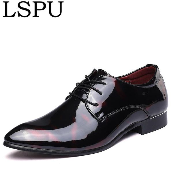 brand lspu pointed toe bright men business shoes lace up breathable casual oxfords fashion leather shoes men big plus size 38-48, Black
brand lspu pointed toe bright men business shoes lace up breathable casual oxfords fashion leather shoes men big plus size 38-48, Black