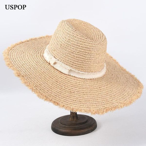 wide brim hats uspop 2021 women sun super straw jazz crown raffia female beach hat1, Blue;gray
wide brim hats uspop 2021 women sun super straw jazz crown raffia female beach hat1, Blue;gray