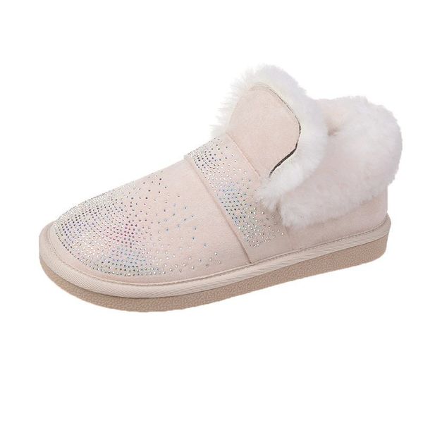 2021 the new bright crystal teddy snow flatheel platform cotton padded shoes woman ankle sliding boots glgi, Black
2021 the new bright crystal teddy snow flatheel platform cotton padded shoes woman ankle sliding boots glgi, Black