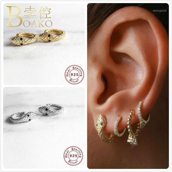 hoop & huggie real 925 silver earrings for women gold snake girl gift ear bone piercing earring punk female carved animal aretes z51, Golden;silver
hoop & huggie real 925 silver earrings for women gold snake girl gift ear bone piercing earring punk female carved animal aretes z51, Golden;silver