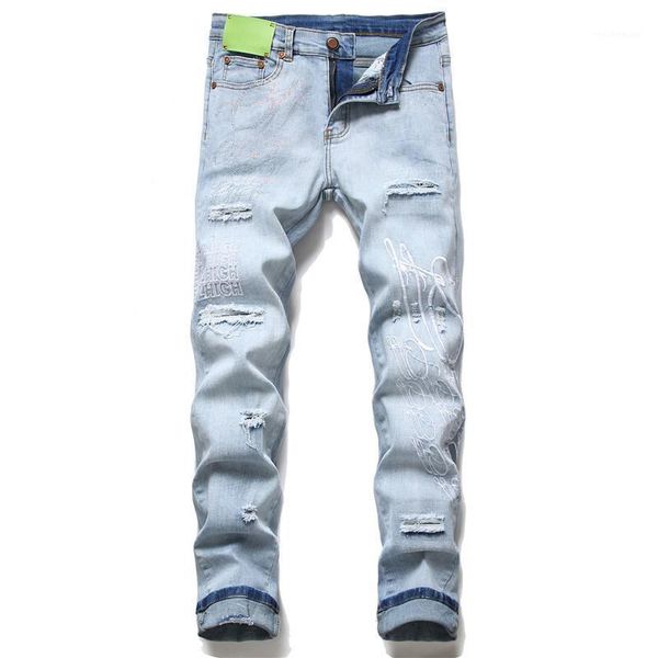 ripped jeans large size men jeans embroidery bronzing nails high stretch trendy pants new style european fashion1, Blue
ripped jeans large size men jeans embroidery bronzing nails high stretch trendy pants new style european fashion1, Blue