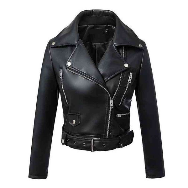 Women's Jackets Women Black Faux Leather Jacket Autumn Winter Short Soft Pu Belt Zipper Moto Biker Coat PVBG, Black;brown
Women's Jackets Women Black Faux Leather Jacket Autumn Winter Short Soft Pu Belt Zipper Moto Biker Coat PVBG, Black;brown