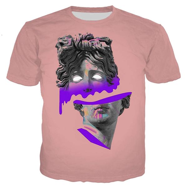 new cool statue 3d print shirts comics graphic plus size men clothing