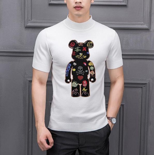 designer rhinestone man sweater soft fit drill male pull handsome man two colors b21, White;black
designer rhinestone man sweater soft fit drill male pull handsome man two colors b21, White;black