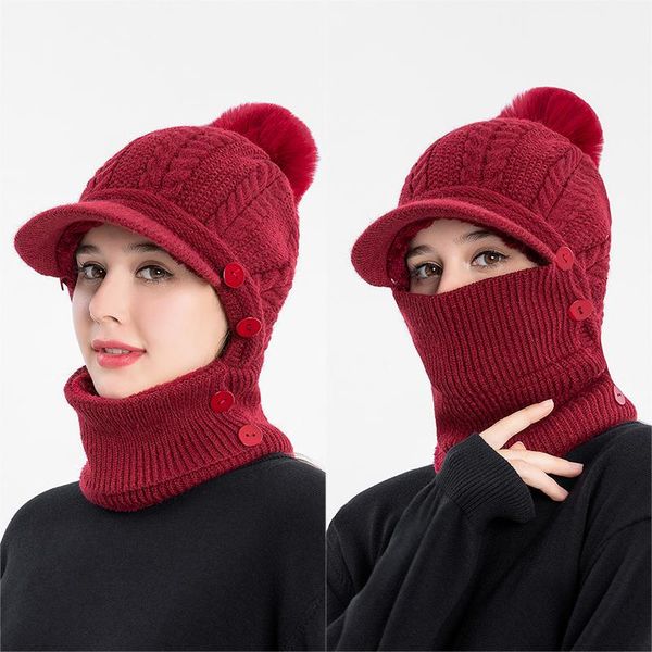 beanie/skull caps winter women knitted hat scarf mask set ball thick wool baseball cap female outdoor cycling plush neck warm hair snow, Blue;gray
beanie/skull caps winter women knitted hat scarf mask set ball thick wool baseball cap female outdoor cycling plush neck warm hair snow, Blue;gray