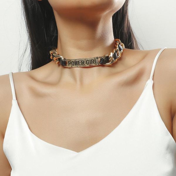 chokers vintage cuban link chain letter choker necklace collar statement exaggerated clavicle winding for women jewelry, Golden;silver
chokers vintage cuban link chain letter choker necklace collar statement exaggerated clavicle winding for women jewelry, Golden;silver