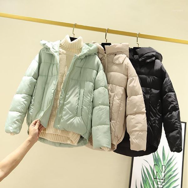 2020 new down cotton coat female winter cotton jacket outerwear short student bread coat korean version loose thick1, Black
2020 new down cotton coat female winter cotton jacket outerwear short student bread coat korean version loose thick1, Black