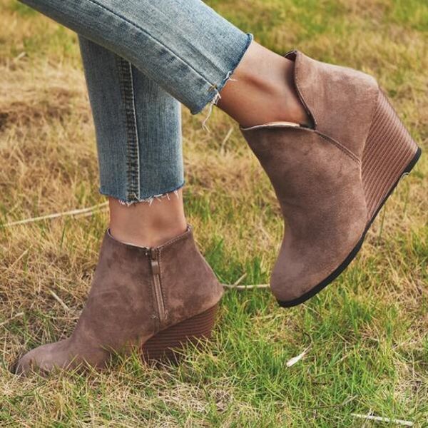 women ankle boots big size high heels pumps wedges shoes booties gladiator matte pu leather round toe shoe, Black
women ankle boots big size high heels pumps wedges shoes booties gladiator matte pu leather round toe shoe, Black