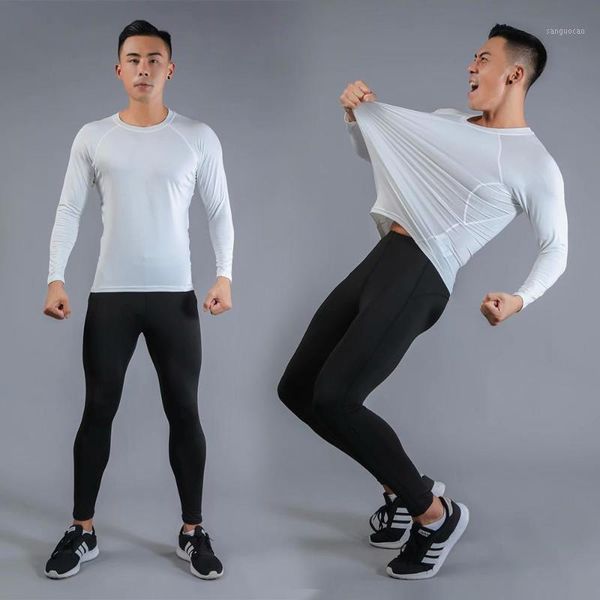 gym clothing men's comprehensive training suit base compression running leggings track and field sportswear runners1, White;black
gym clothing men's comprehensive training suit base compression running leggings track and field sportswear runners1, White;black