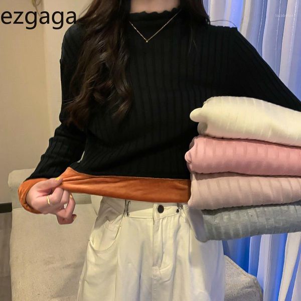 women's sweaters ezgaga turtleneck base sweater pullover women thick autumn winter long sleeve warm solid slim stretch all-match knit, White;black
women's sweaters ezgaga turtleneck base sweater pullover women thick autumn winter long sleeve warm solid slim stretch all-match knit, White;black
