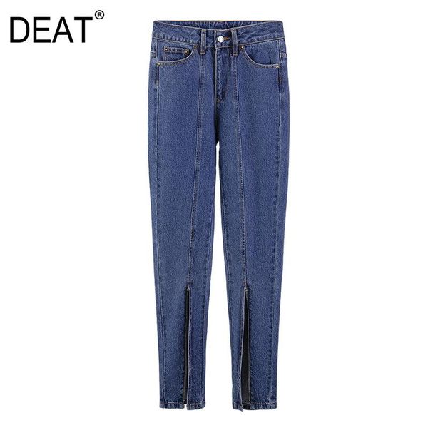 deat 2021 new spring and summer fashion casual solid color button slim high waist leg zipper design jeans woman sh3310, Blue
deat 2021 new spring and summer fashion casual solid color button slim high waist leg zipper design jeans woman sh3310, Blue
