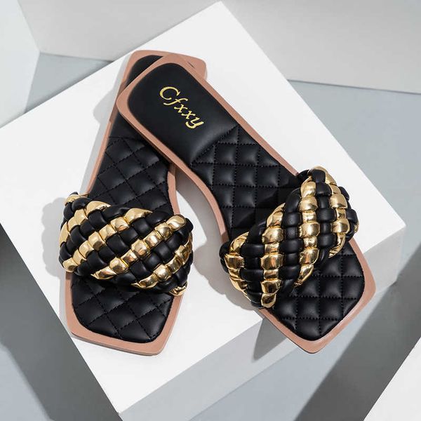 cfxxy-18 woven phnom penh i-shaped slippers exquisite embroidered thread flat bottom women's sandals, Black
cfxxy-18 woven phnom penh i-shaped slippers exquisite embroidered thread flat bottom women's sandals, Black