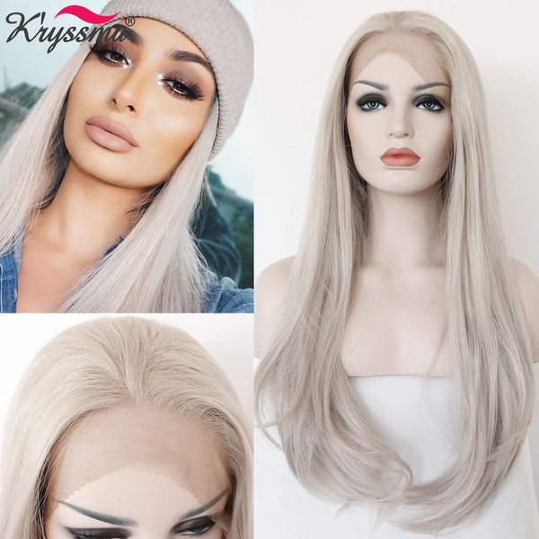 lx brand ash blonde grey wig long natural straight wigs for women party hair natural hairline synthetic lace front wig glueless heat okfacto, Black
lx brand ash blonde grey wig long natural straight wigs for women party hair natural hairline synthetic lace front wig glueless heat okfacto, Black