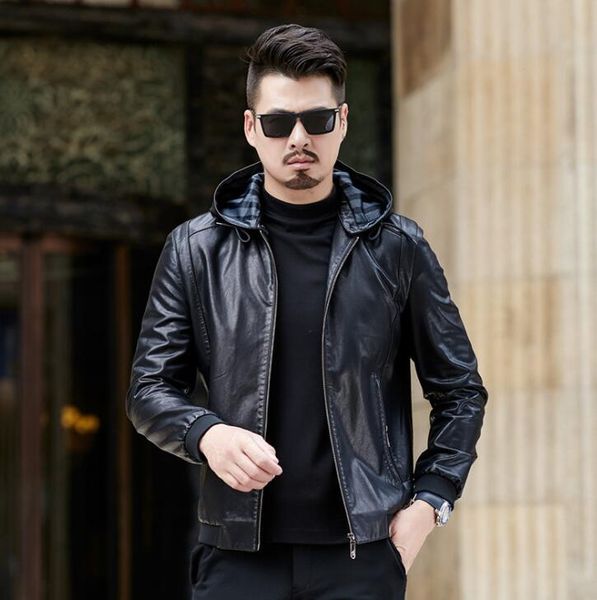 hooder mens leather jacket slim motorcycle coat men jackets autumn winter clothes personalized jaqueta de couro street fashion, Black
hooder mens leather jacket slim motorcycle coat men jackets autumn winter clothes personalized jaqueta de couro street fashion, Black