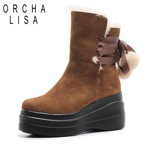 orcha lisa cow suede mid calf winter boots lace up wools inside soft sole anti-slip platform boots botas feminina mujer j302, Black
orcha lisa cow suede mid calf winter boots lace up wools inside soft sole anti-slip platform boots botas feminina mujer j302, Black