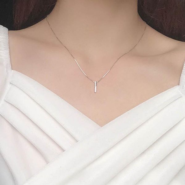 new simple strip geometric cubic zircon necklace silver color clavicle chain charm necklace for women, Golden;silver
new simple strip geometric cubic zircon necklace silver color clavicle chain charm necklace for women, Golden;silver