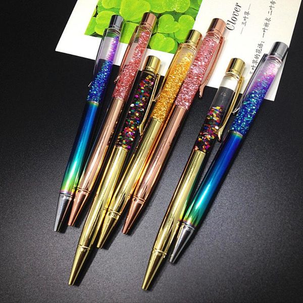 1pc colorful gold quicksand ballpoint pen gold foil oily ball point pen1, Blue;orange
1pc colorful gold quicksand ballpoint pen gold foil oily ball point pen1, Blue;orange