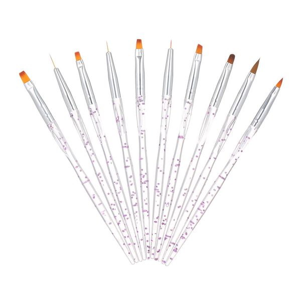 10pcs acrylic nail brush kit nail art tips uv gel builder brush for art design painting pen set nail tool w12693, Yellow
10pcs acrylic nail brush kit nail art tips uv gel builder brush for art design painting pen set nail tool w12693, Yellow
