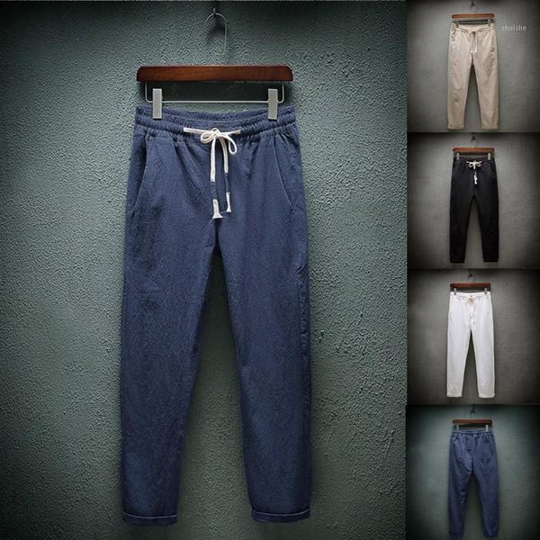 1 pc pantsautumn men casual cotton linen breathable loose long pants solid color straight elastic waist trousers m09101, Black
1 pc pantsautumn men casual cotton linen breathable loose long pants solid color straight elastic waist trousers m09101, Black