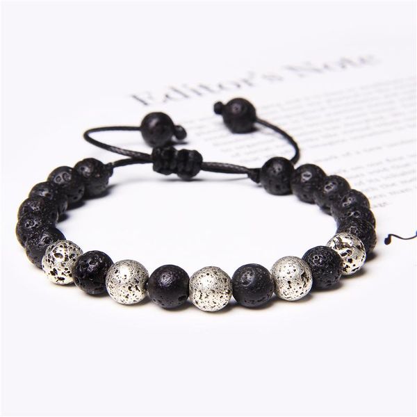 beaded, strands vintage braid bracelets men 8 mm lava rock stone beads bracelet for women adjustable retro silver color pulsera friendship g, Black
beaded, strands vintage braid bracelets men 8 mm lava rock stone beads bracelet for women adjustable retro silver color pulsera friendship g, Black