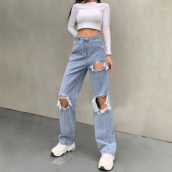 y2k hole ripped jeans woman high waist burr casual straight denim pants long baggy boyfriend oversize jeans streetwear1, Blue
y2k hole ripped jeans woman high waist burr casual straight denim pants long baggy boyfriend oversize jeans streetwear1, Blue