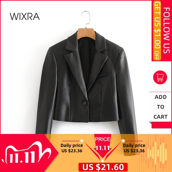 wixra women's faux leather jackets single button pu coat turn-down collar short overcoats streetwear autumn spring, Tan;black
wixra women's faux leather jackets single button pu coat turn-down collar short overcoats streetwear autumn spring, Tan;black