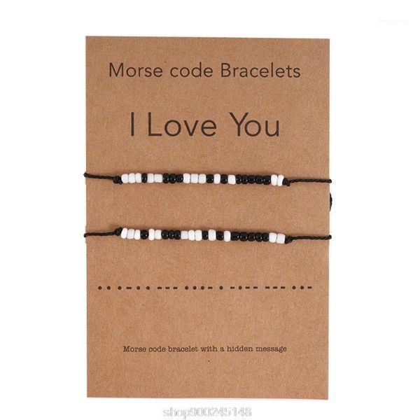 2pcs i love you friendship morse code dainty beaded bracelet with secret message lover jewelry gifts n16 20 dropshipping1, Golden;silver
2pcs i love you friendship morse code dainty beaded bracelet with secret message lover jewelry gifts n16 20 dropshipping1, Golden;silver