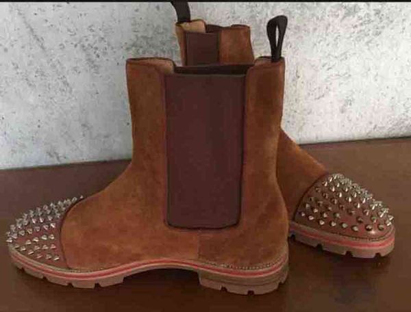 quality fashion red bottom sneaker men boot spikes suede leather soles shoes super perfect melon motorcycle ankle for, Black
quality fashion red bottom sneaker men boot spikes suede leather soles shoes super perfect melon motorcycle ankle for, Black