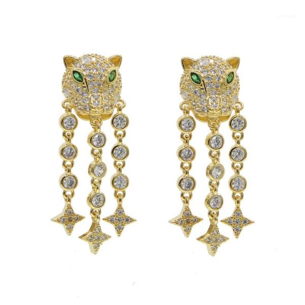 stud sparking bling white round cz stone cute animal design leopard earrings with tassel spike women elegance floating charm jewelry1, Golden;silver
stud sparking bling white round cz stone cute animal design leopard earrings with tassel spike women elegance floating charm jewelry1, Golden;silver