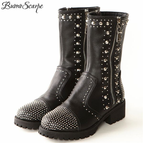rhinestone full rivets studded ankle boots for women chunky heel real leather runway design shoes crystal short boots, Black
rhinestone full rivets studded ankle boots for women chunky heel real leather runway design shoes crystal short boots, Black