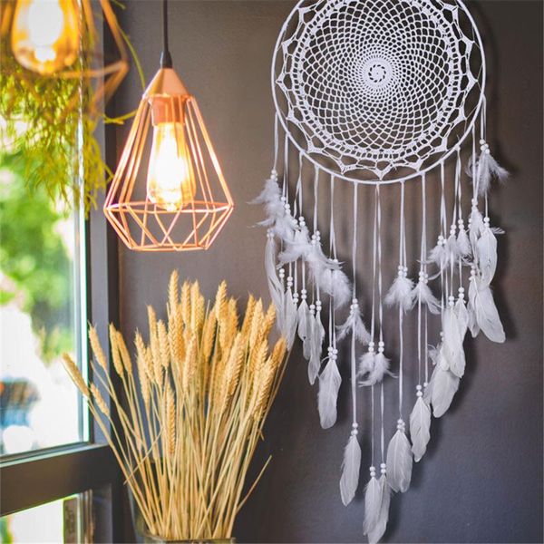 decorative objects & figurines 1pc big dream catcher nordic style white feather wind chime kids room home hanging decoration wedding party s
decorative objects & figurines 1pc big dream catcher nordic style white feather wind chime kids room home hanging decoration wedding party s