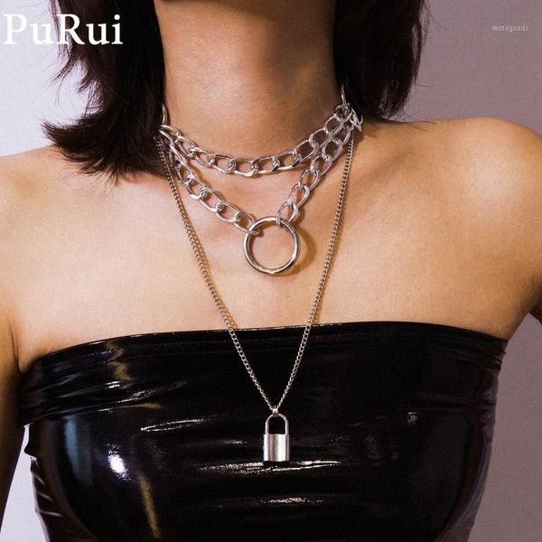 chokers gothic lock choker necklace layered chunky padlock pendant for women black leather silver color chain punk collar1, Golden;silver
chokers gothic lock choker necklace layered chunky padlock pendant for women black leather silver color chain punk collar1, Golden;silver