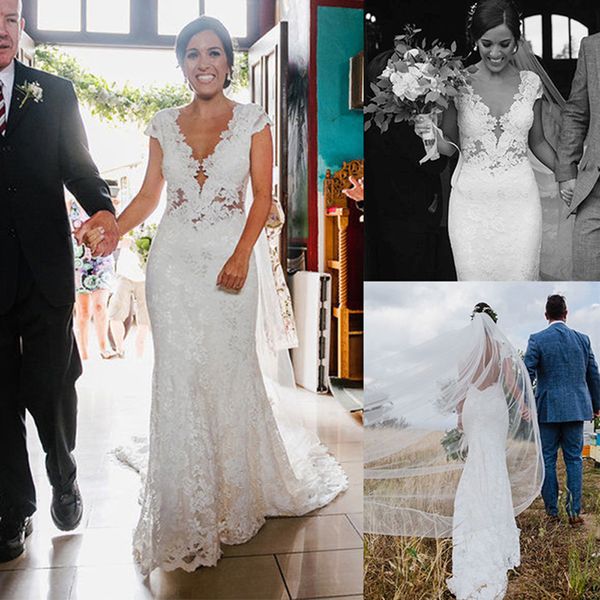 2021 new mermaid deep lace v-cleavage with no tulle wedding gowns for women covered sleeves dressed in white muj4
2021 new mermaid deep lace v-cleavage with no tulle wedding gowns for women covered sleeves dressed in white muj4
