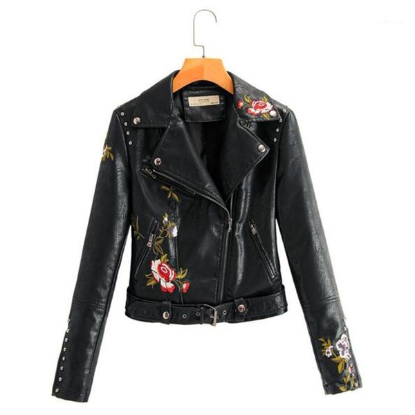 faux soft leather jacket women embroidery floral faux leather jacket pu motorcycle epaulet zipper punk outerwear1, Black
faux soft leather jacket women embroidery floral faux leather jacket pu motorcycle epaulet zipper punk outerwear1, Black