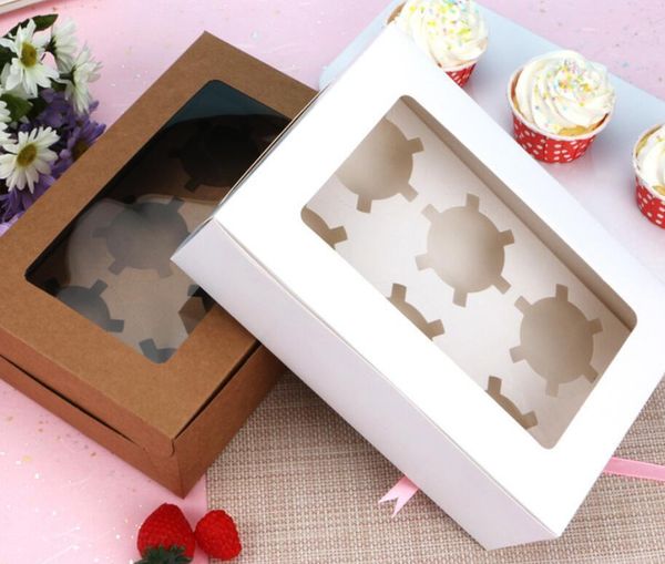 2020 windowed cupcake boxes white brown kraft paper box gift packaging for wedding festival party 6 cup cake holder bbygvb sweet07
2020 windowed cupcake boxes white brown kraft paper box gift packaging for wedding festival party 6 cup cake holder bbygvb sweet07