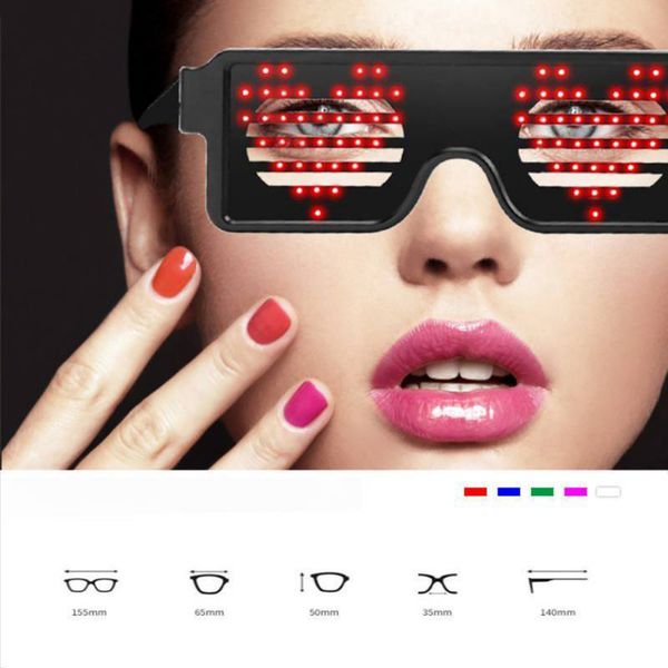 up 8 decoration modes glowing led light luminous glow dj electric syllables party eye glasses
up 8 decoration modes glowing led light luminous glow dj electric syllables party eye glasses
