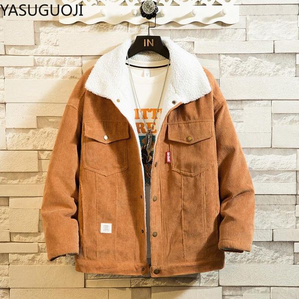 men's down & parkas yasuguoji corduroy winter jacket men cotton thick fur coat mens warm jackets casual wool liner overcoats, Black
men's down & parkas yasuguoji corduroy winter jacket men cotton thick fur coat mens warm jackets casual wool liner overcoats, Black