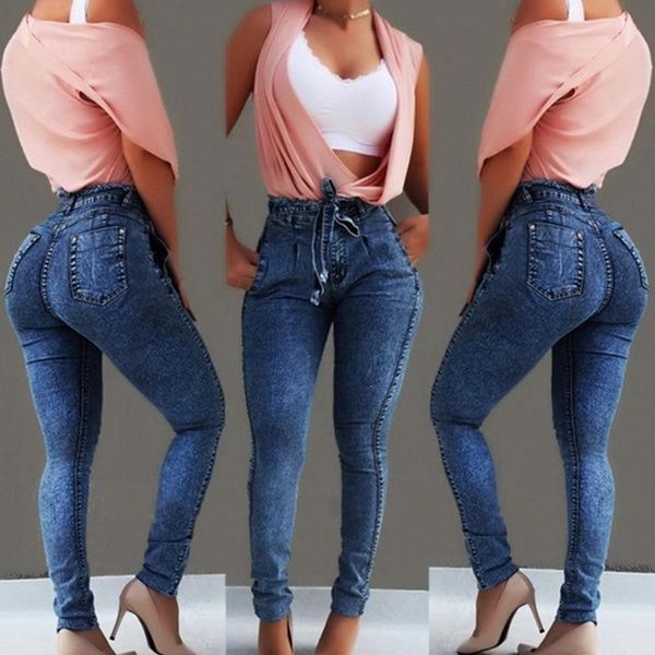 high waist jeans women streetwear bandage denim plus size femme pencil pants skinny jeans woman autumn, Blue
high waist jeans women streetwear bandage denim plus size femme pencil pants skinny jeans woman autumn, Blue