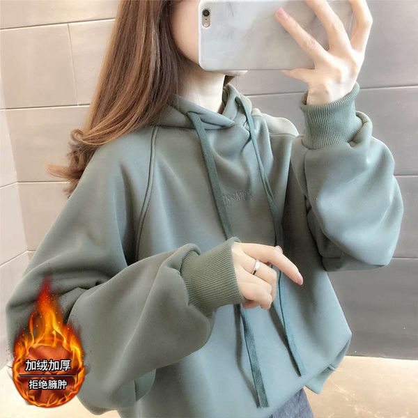 hooded plush sweater autumn / winter 2020 new loose and thickened foreign style youth jacket women's coat korean version, Black
hooded plush sweater autumn / winter 2020 new loose and thickened foreign style youth jacket women's coat korean version, Black