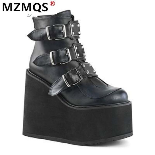new winter metal buckle ankel boots women punk female platform boots wedges high heels pu women botas mujer plus size, Black
new winter metal buckle ankel boots women punk female platform boots wedges high heels pu women botas mujer plus size, Black