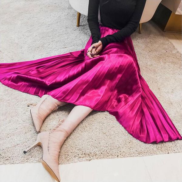 fuchsia metallic плиссе midi юбка урожай высокой талия аккордеон pleat юбка женщина осень зима выходные дата эпикировка, Black
fuchsia metallic плиссе midi юбка урожай высокой талия аккордеон pleat юбка женщина осень зима выходные дата эпикировка, Black