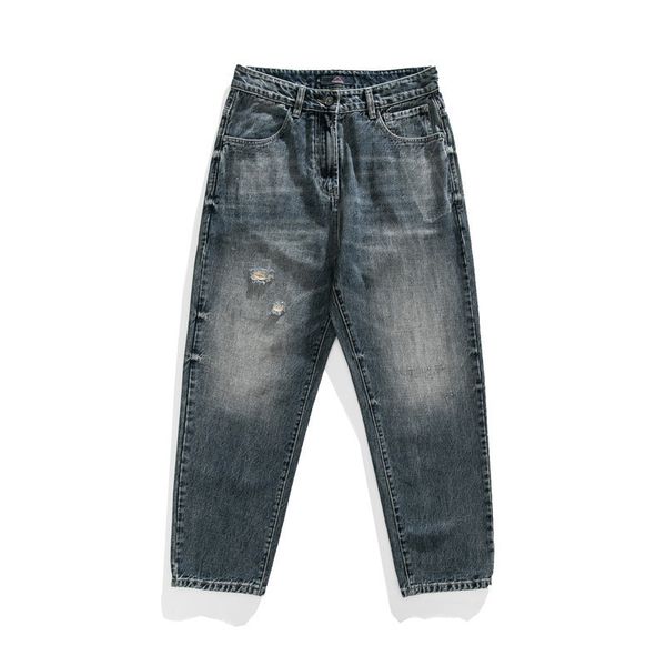 2020 autumn straight pants fashion brand ins wear old washed worn jeans men's, Black
2020 autumn straight pants fashion brand ins wear old washed worn jeans men's, Black