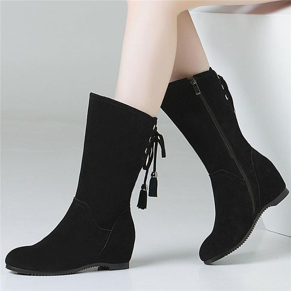 boots knitting trainers women cow suede leather hidden wedge ankle high winter warm platform pumps round toe tassel sneakers1, Black
boots knitting trainers women cow suede leather hidden wedge ankle high winter warm platform pumps round toe tassel sneakers1, Black