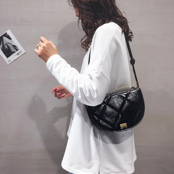 women oil pu leather bags 2020 new ins semicircle saddle shoulder bag female tide luxury designer crossbody bag purse fashion
women oil pu leather bags 2020 new ins semicircle saddle shoulder bag female tide luxury designer crossbody bag purse fashion