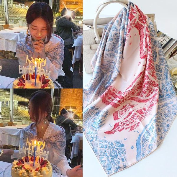 twill silk square scarf classical design brand women scarfs shawls wraps neck cover mask pashimina, Blue;gray
twill silk square scarf classical design brand women scarfs shawls wraps neck cover mask pashimina, Blue;gray